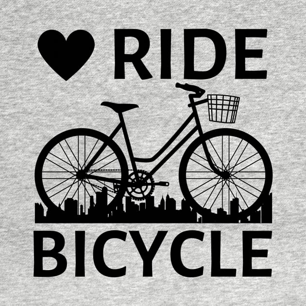 Love Ride Bicycle by Cute Tees Kawaii